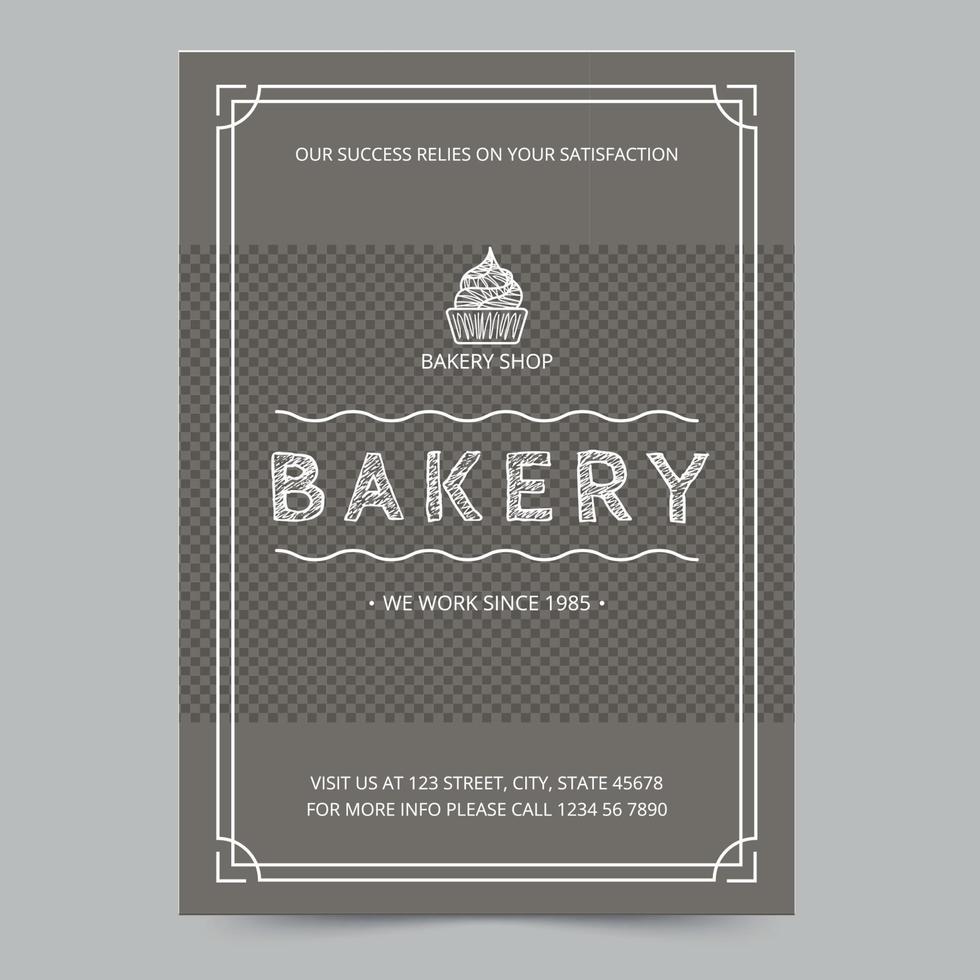 Template of Chocolate Bakery Shop Flyer, Instant Download, Editable Design, Pro Vector