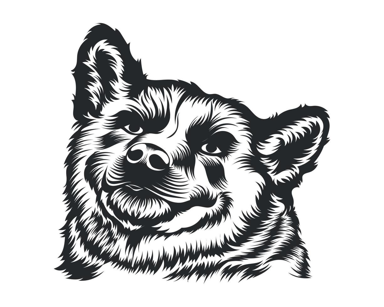 shiba inu perro vector ilustración, shiba inu raza vector en blanco antecedentes para camiseta , logo y otros