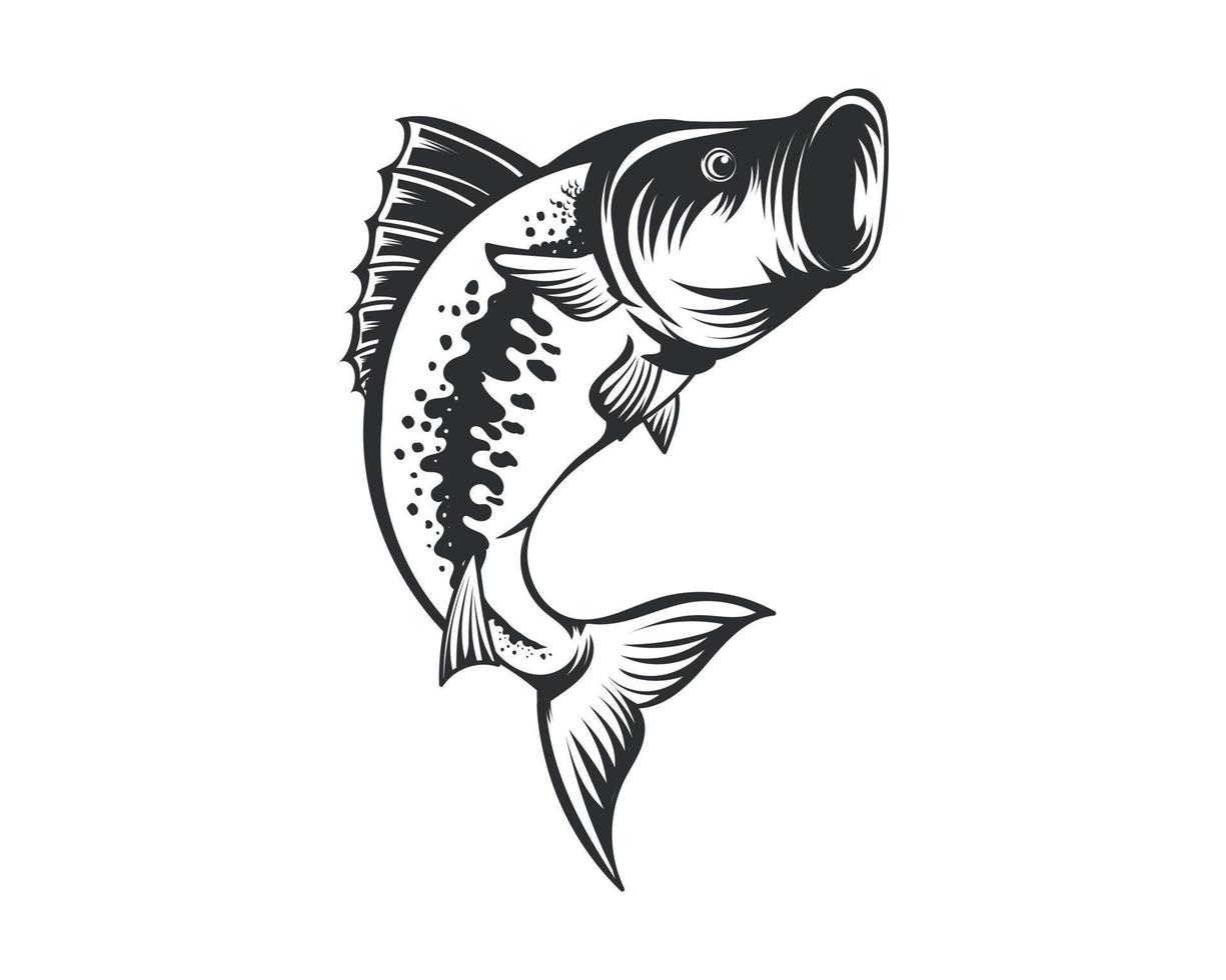 Fish vector illustration for print items and t-shirt
