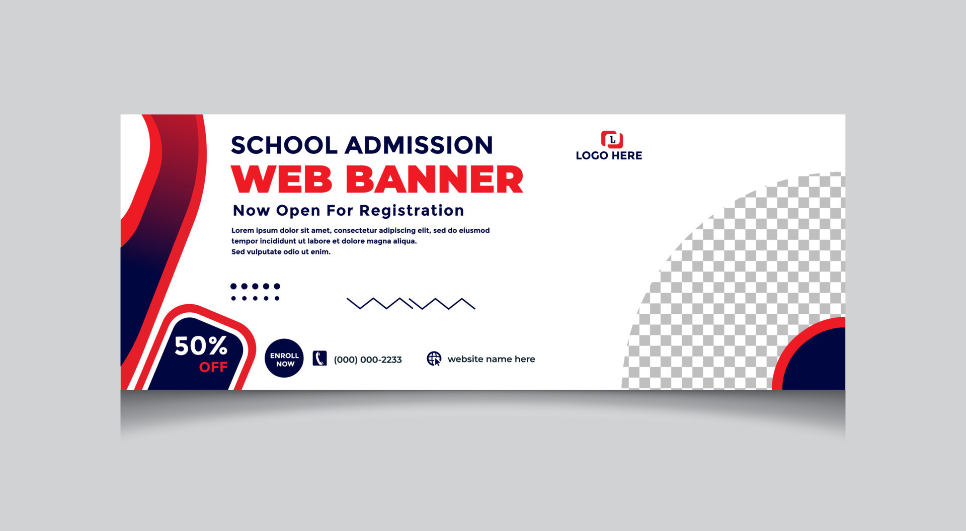 school admission banner design set,social media cover, school banner, facebook cover, business