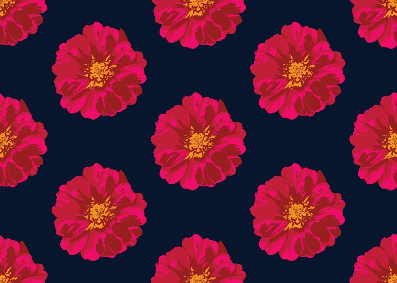 red flower pattern on a dark blue background, repeated pattern design, seamless pattern, flowers pattern, floral background, floral pattern, flower background, flower pattern, vector