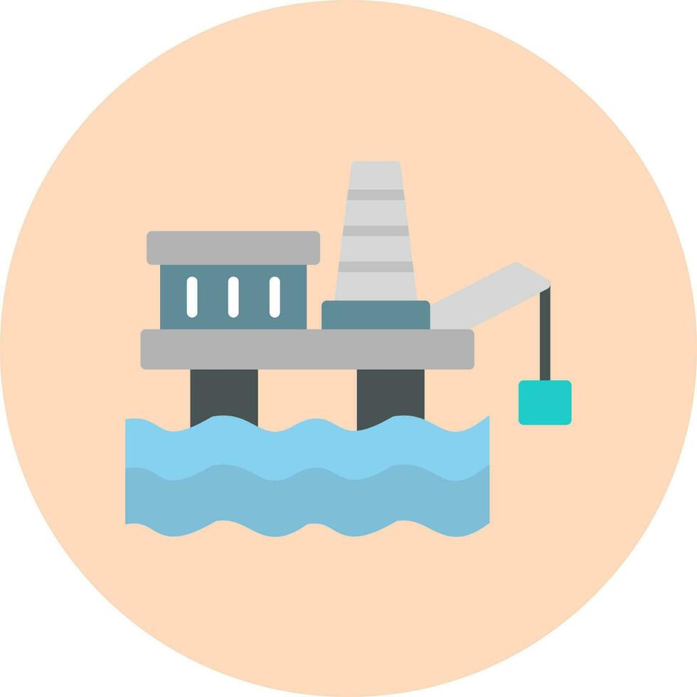 Oil Platform Vector Icon