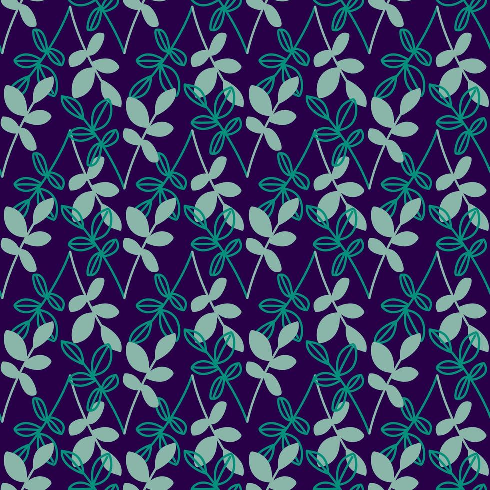 Seamless Pattern with Floral Leaves vector