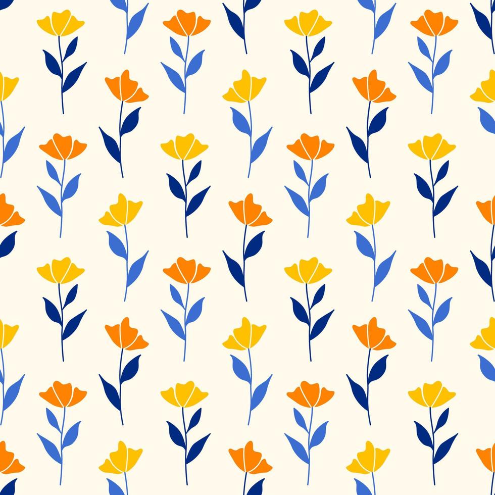 Cute Floral Seamless Pattern vector