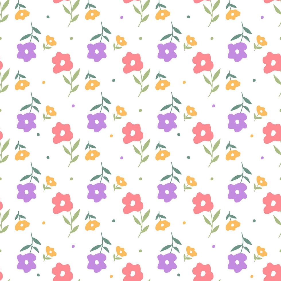 Cute Floral Seamless Pattern vector