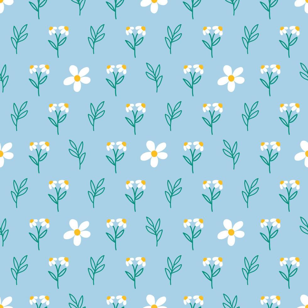 Seamless Pattern Design with Floral Elements vector