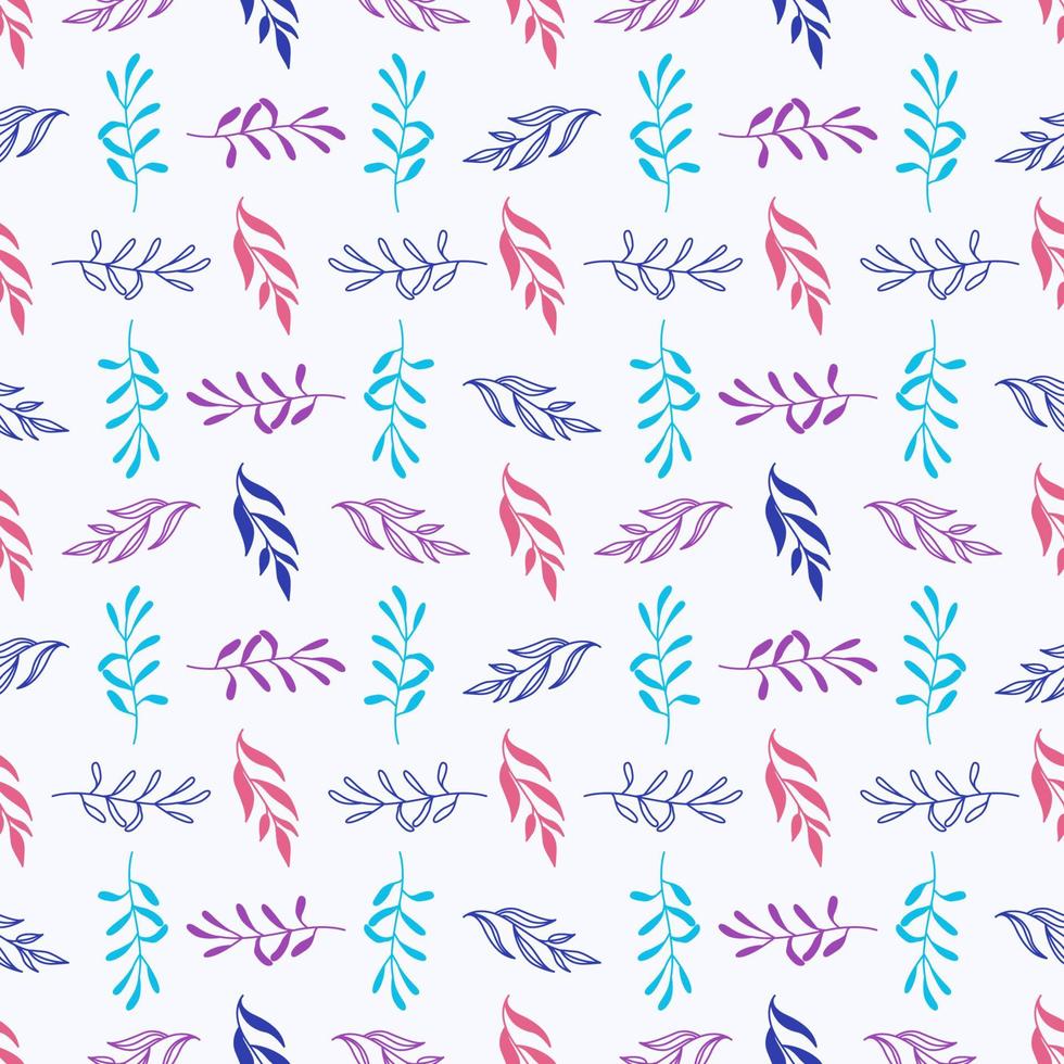 Seamless Pattern with Floral Leaves vector