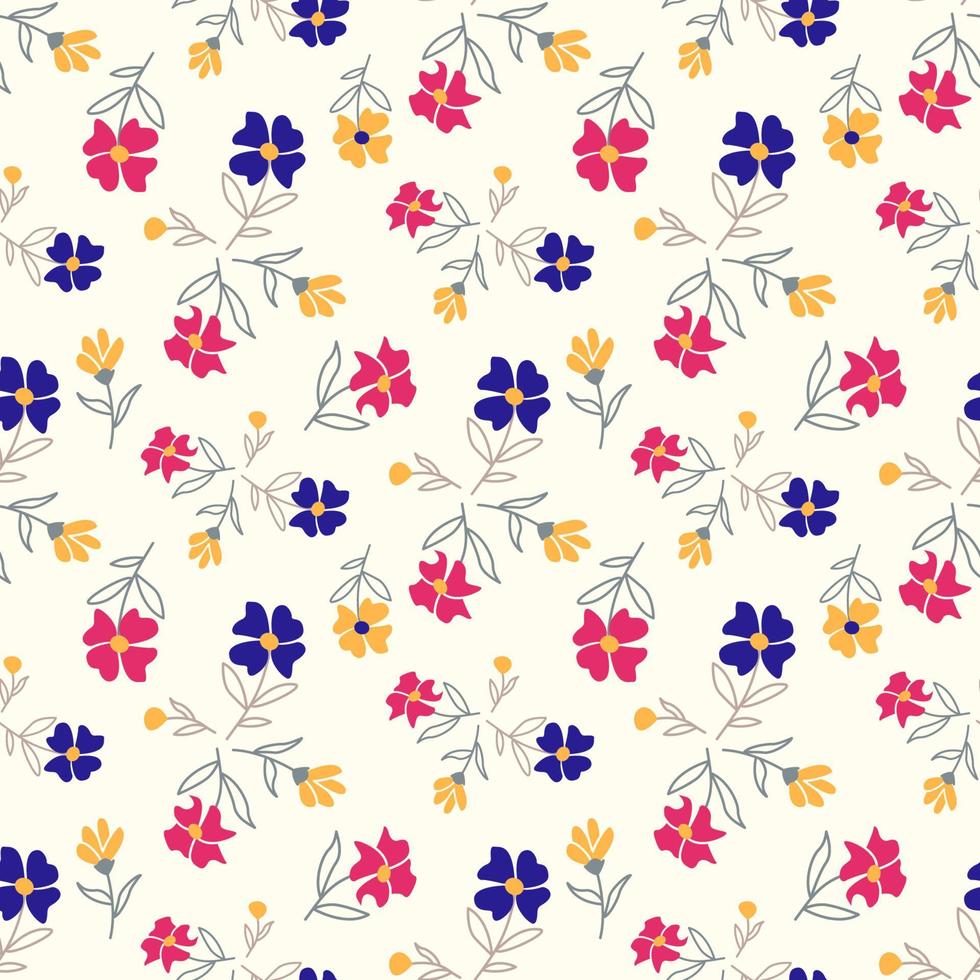 Cute Floral Seamless Pattern vector