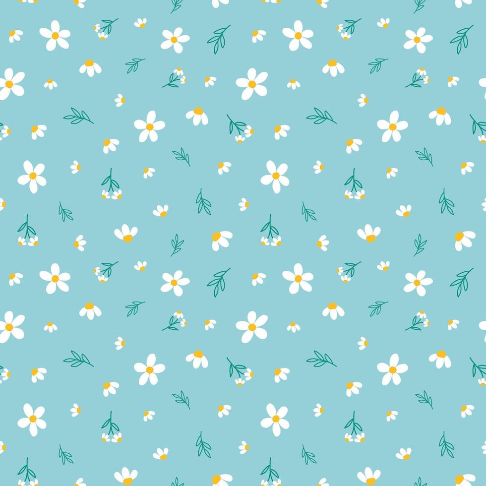 Seamless Pattern Design with Floral Elements vector