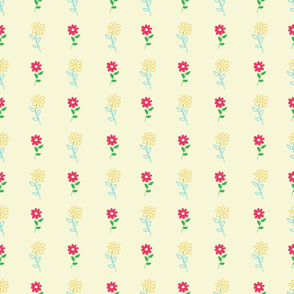 Cute Floral Seamless Pattern vector
