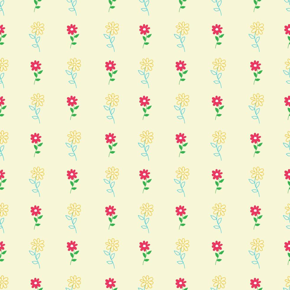 Cute Floral Seamless Pattern vector