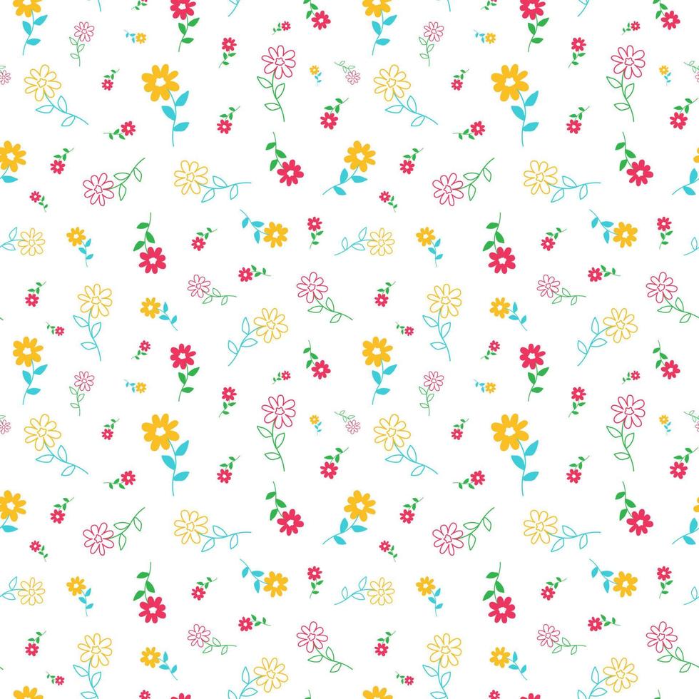 Floral Seamless Pattern Design vector