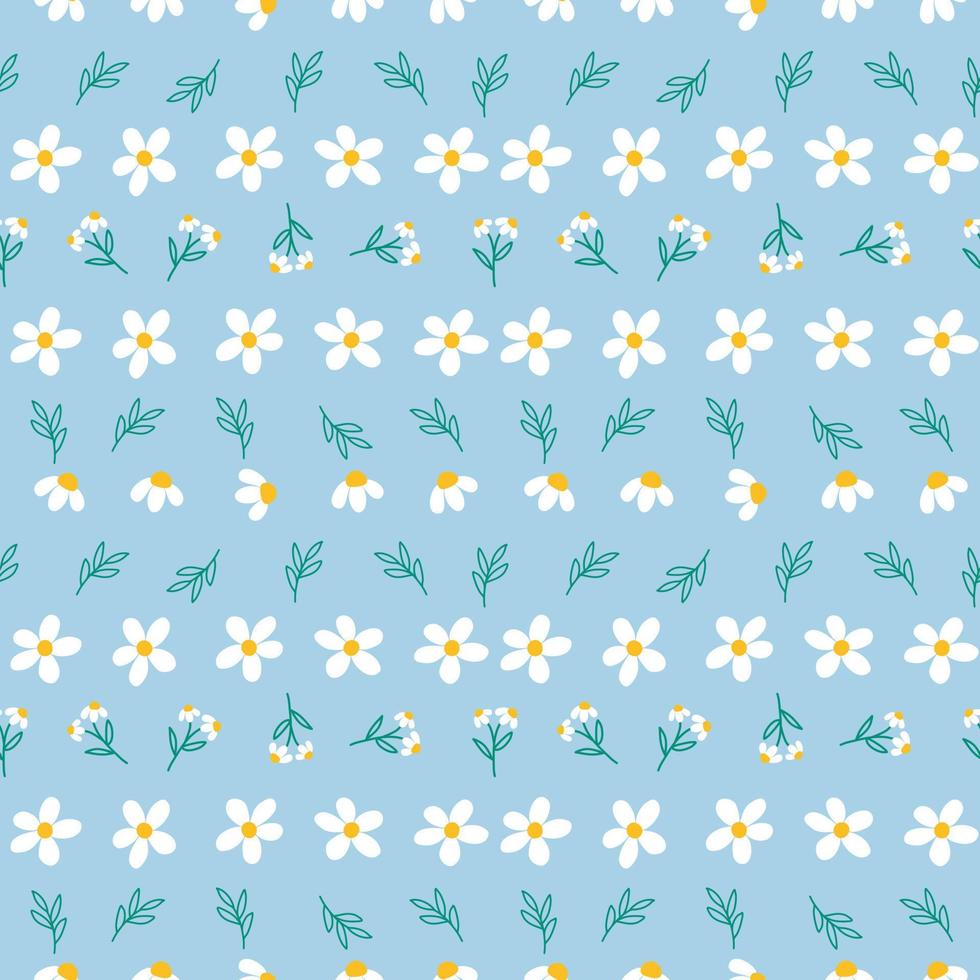 Seamless Pattern Design with Floral Elements vector