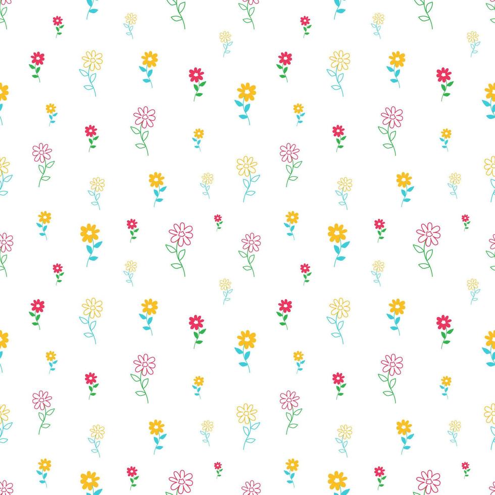 diseño floral sin patrón vector