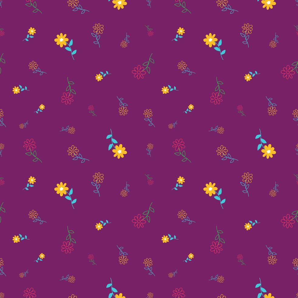 Floral Seamless Pattern Design vector