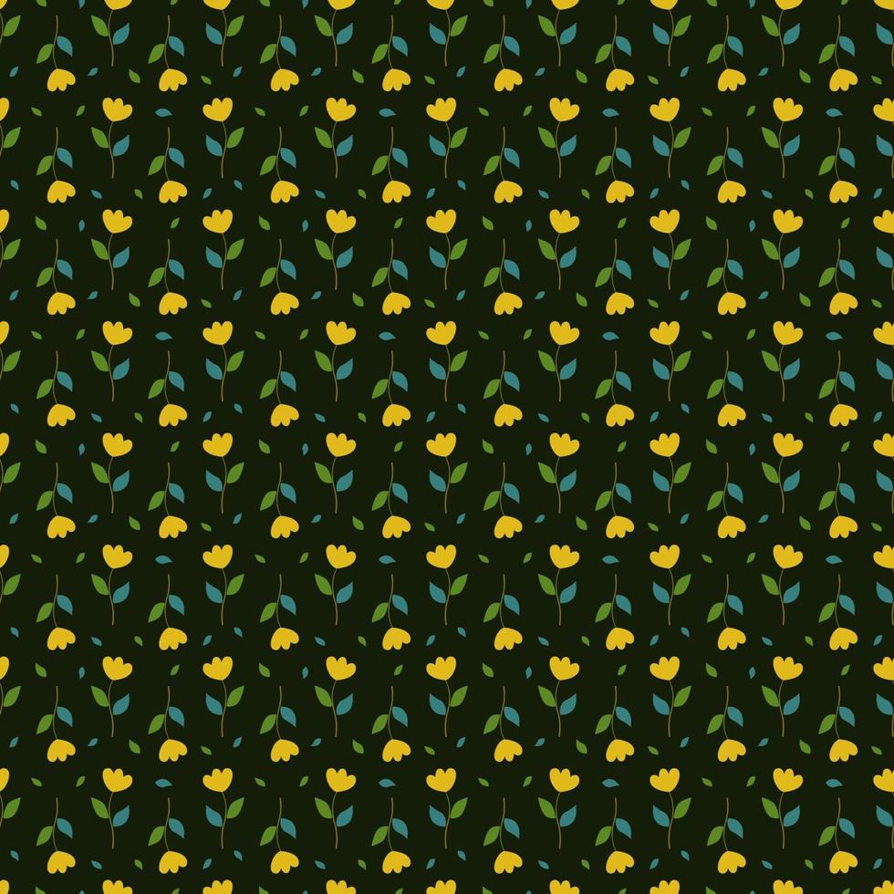Cute Floral Seamless Pattern vector