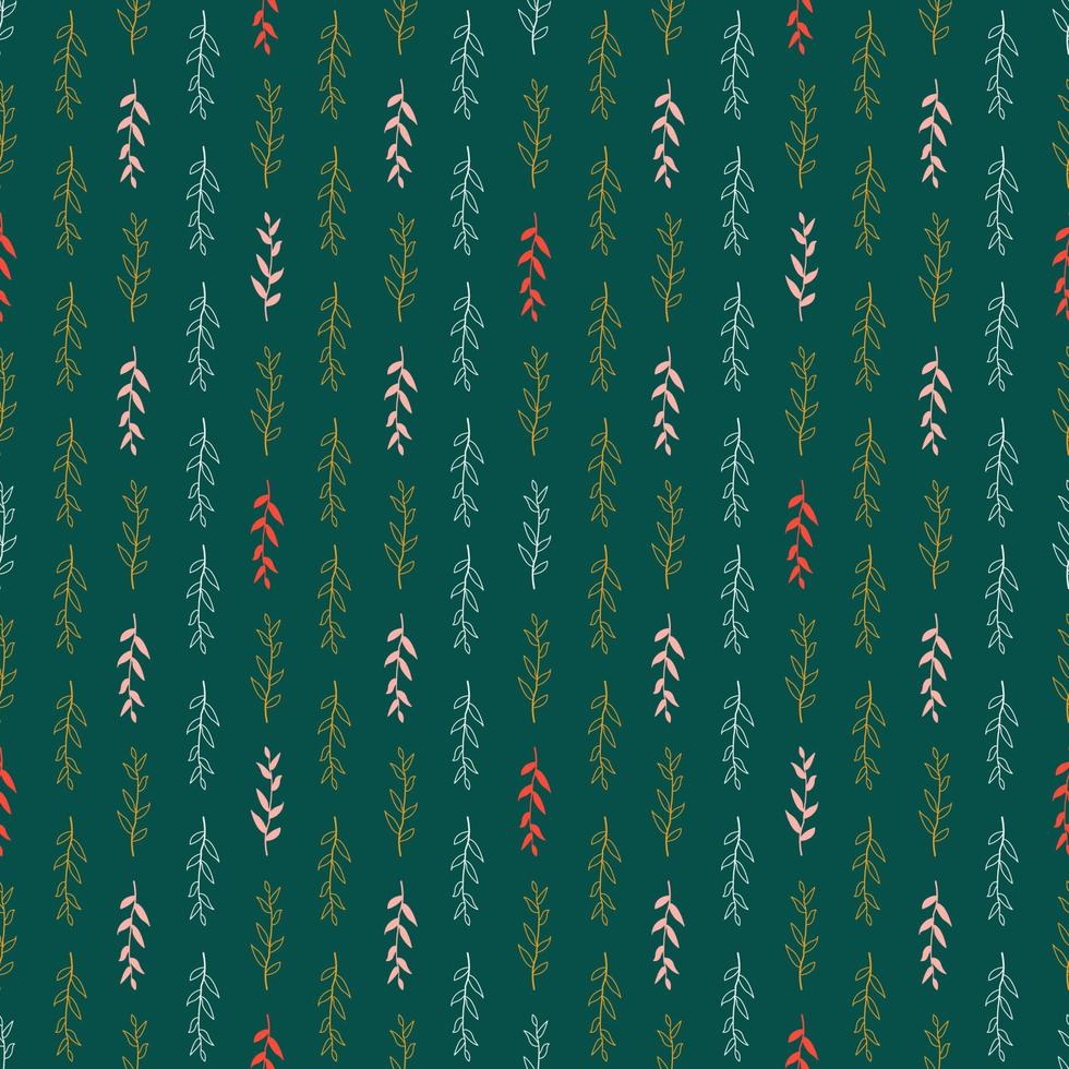 Seamless Pattern with Floral Leaves vector
