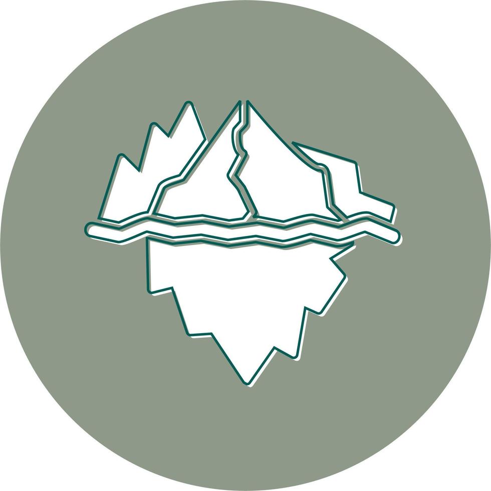 icono de vector de iceberg