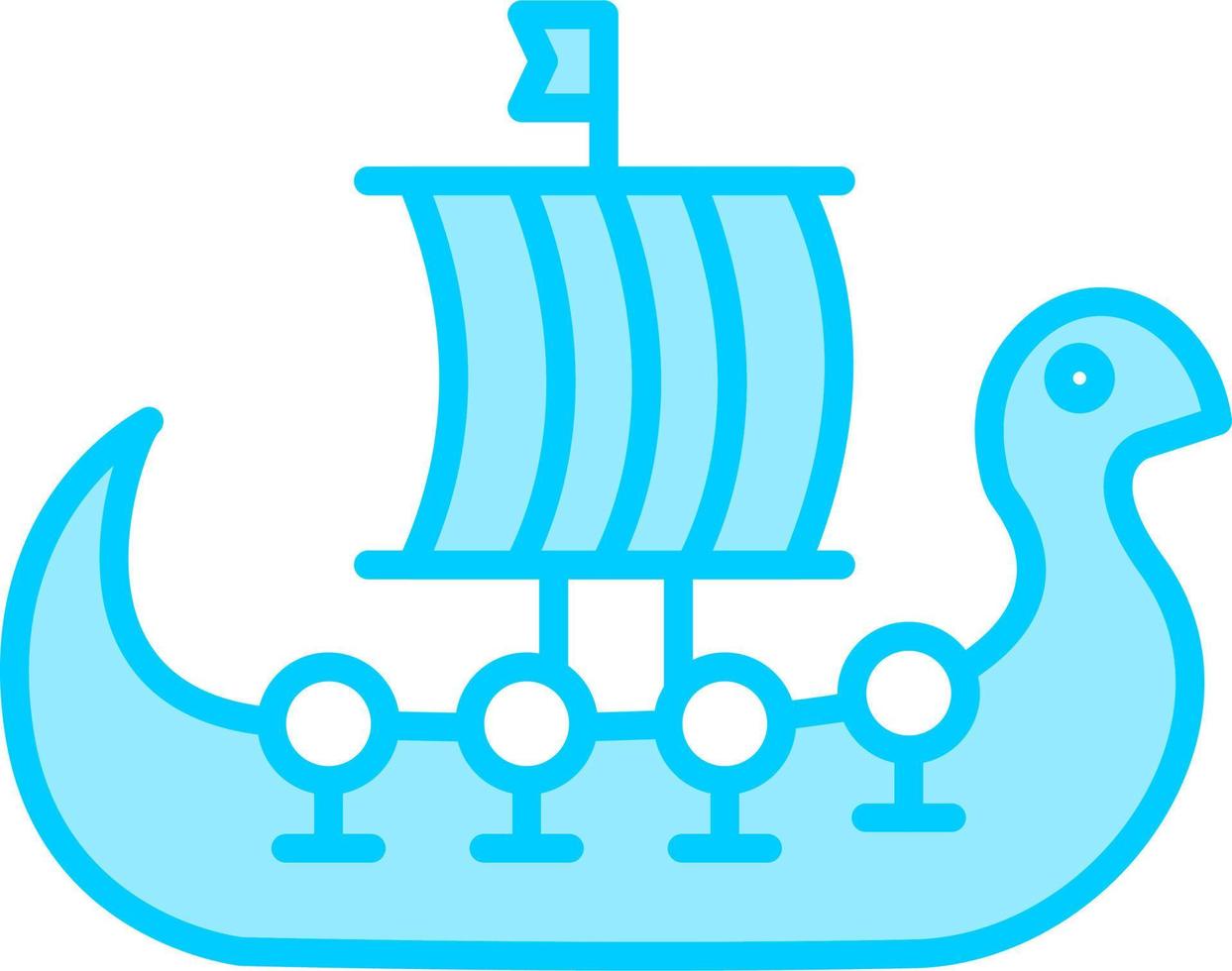 Viking Ship Vector Icon