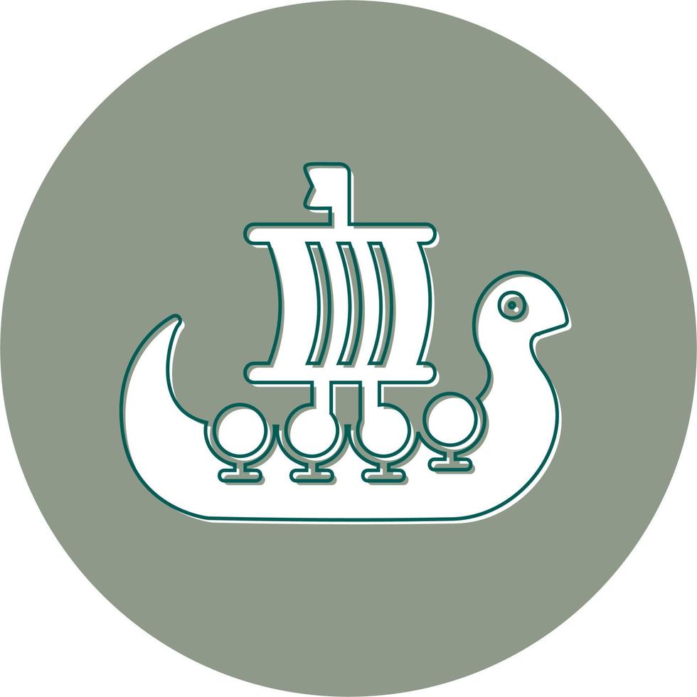 Viking Ship Vector Icon