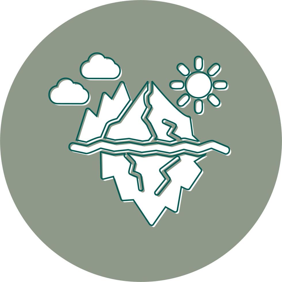 icono de vector de glaciar