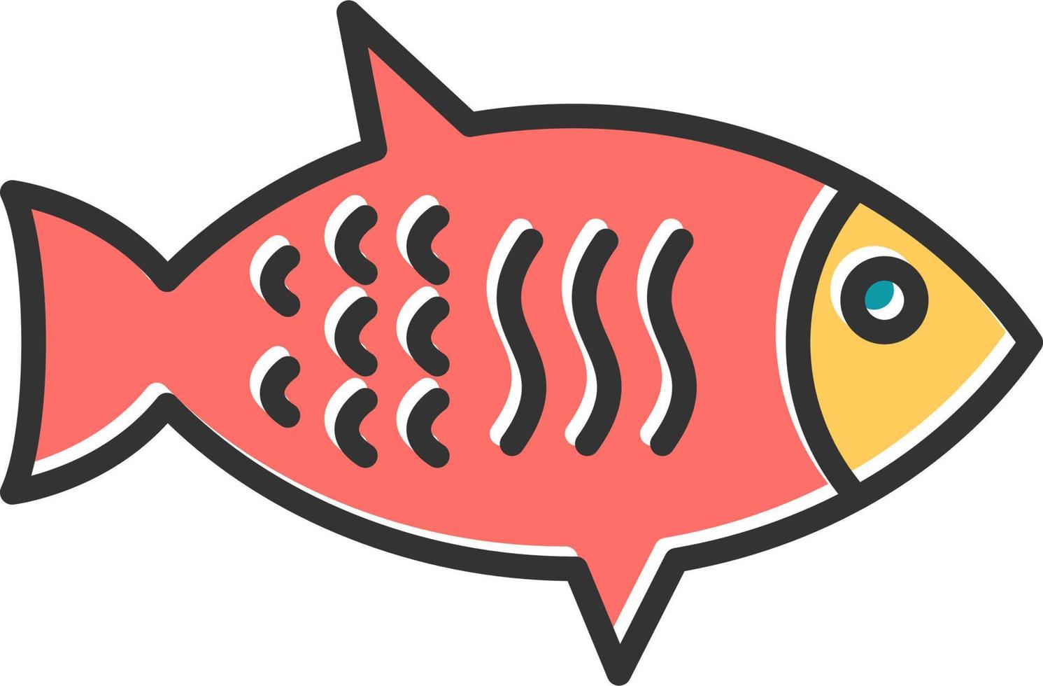 icono de vector de pescado