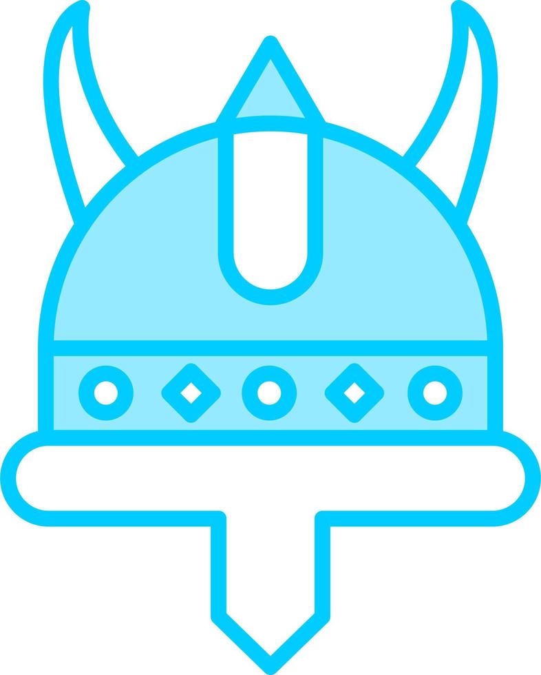 icono de vector de casco vikingo
