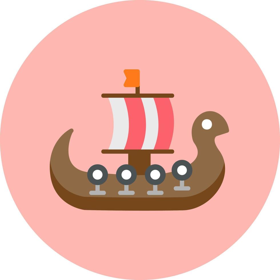 Viking Ship Vector Icon