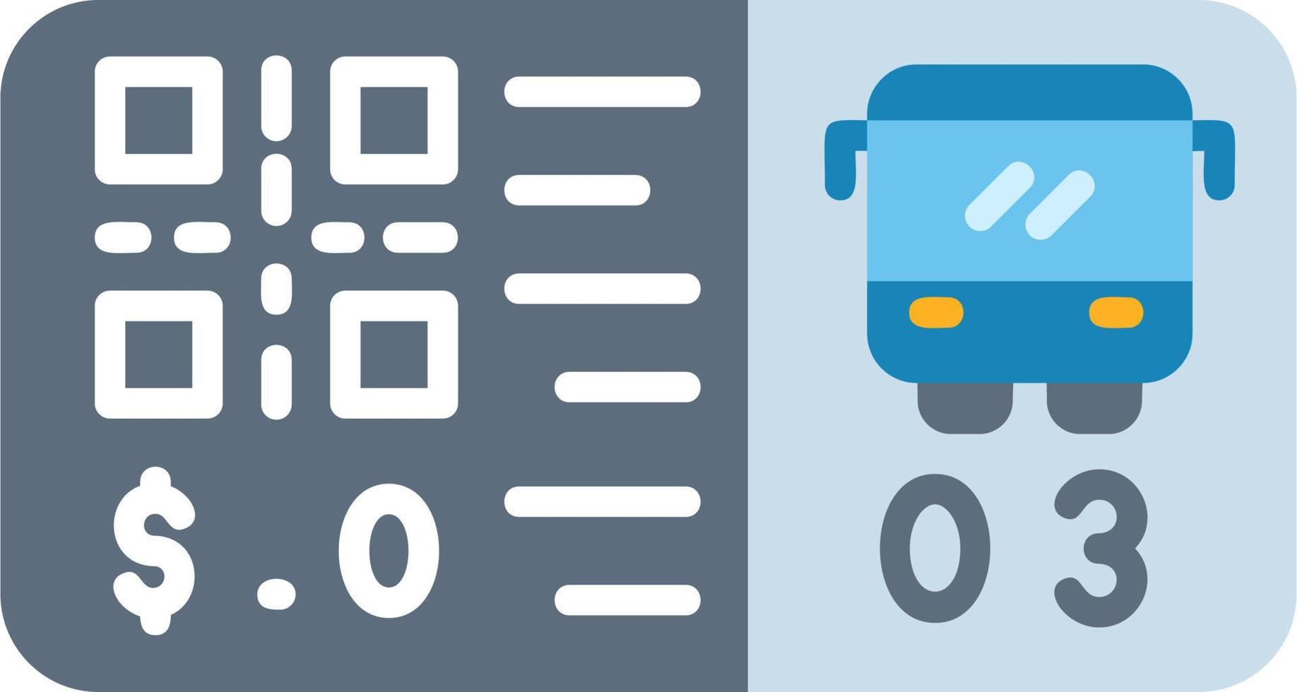 autobús boleto vector icono