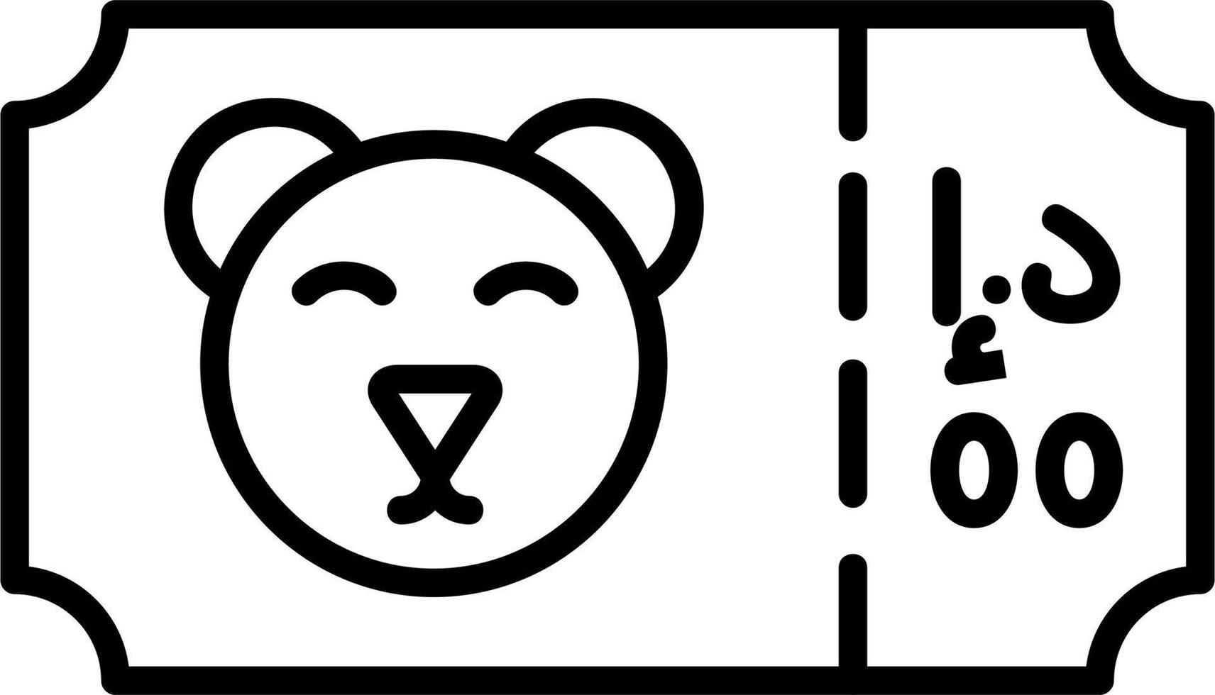 Zoo Ticket Vector Icon