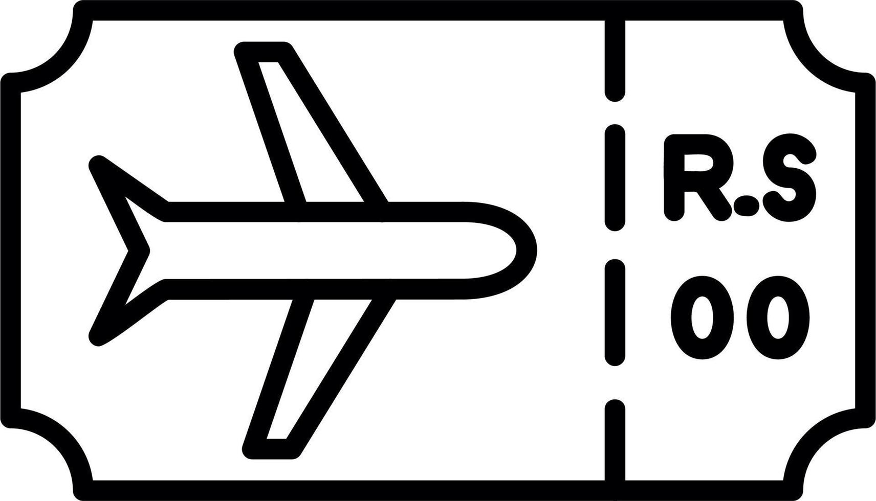 Plane Ticket Vector Icon