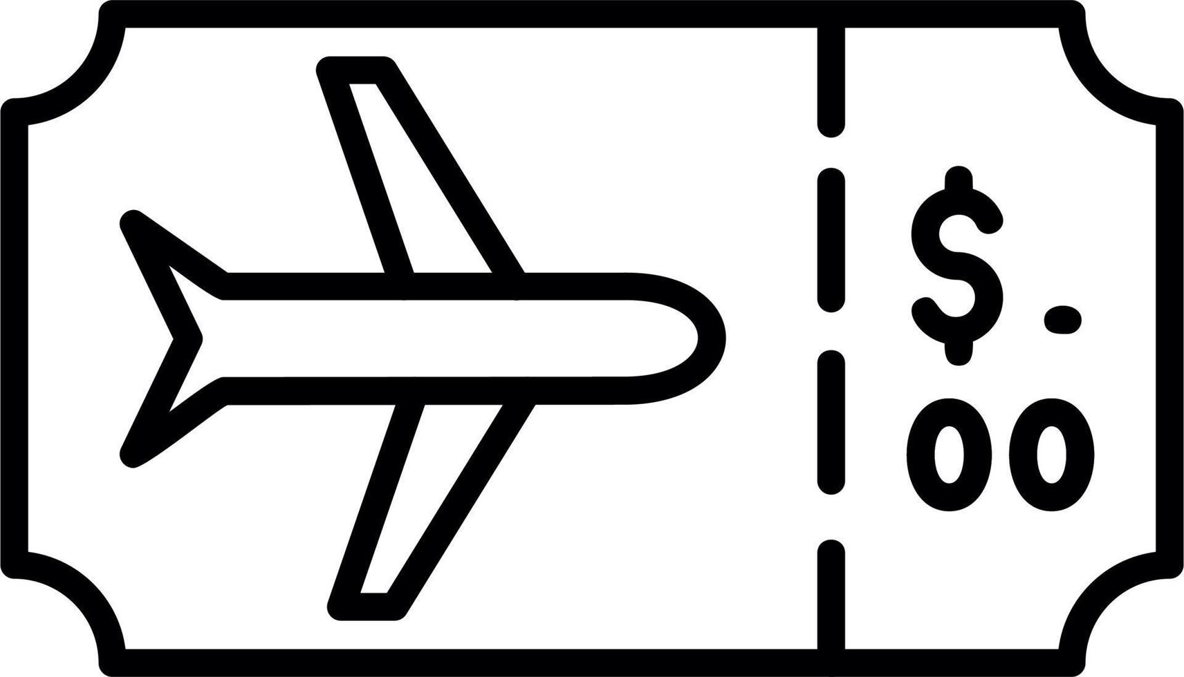 Plane Ticket Vector Icon