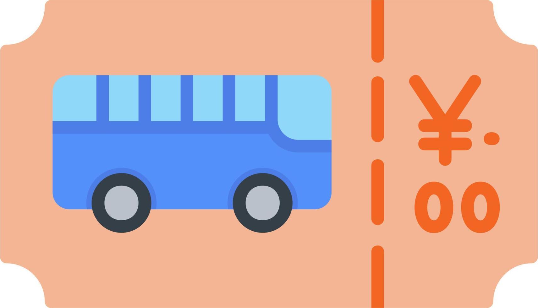 Bus Ticket Vector Icon