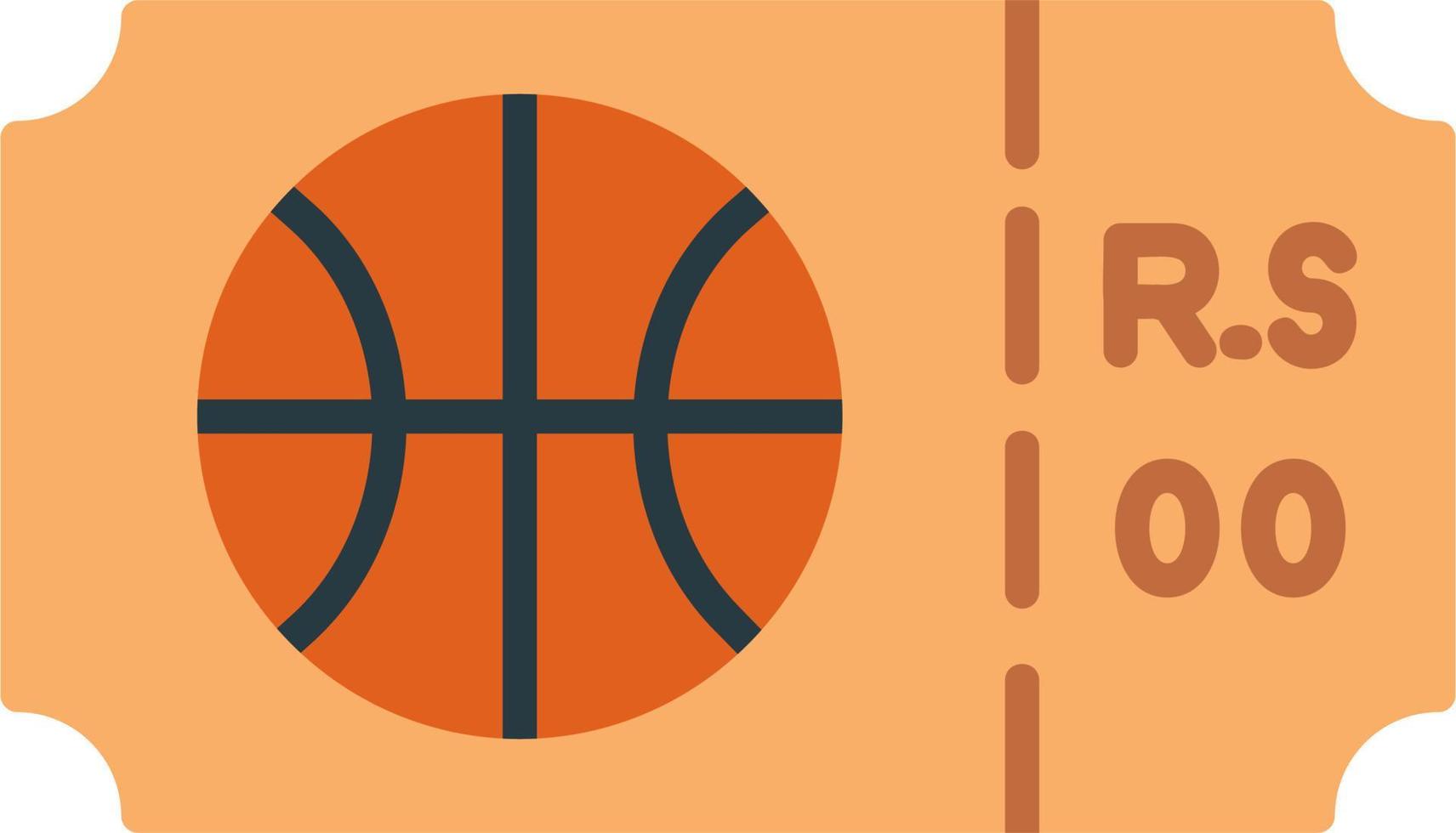 baloncesto boleto vector icono