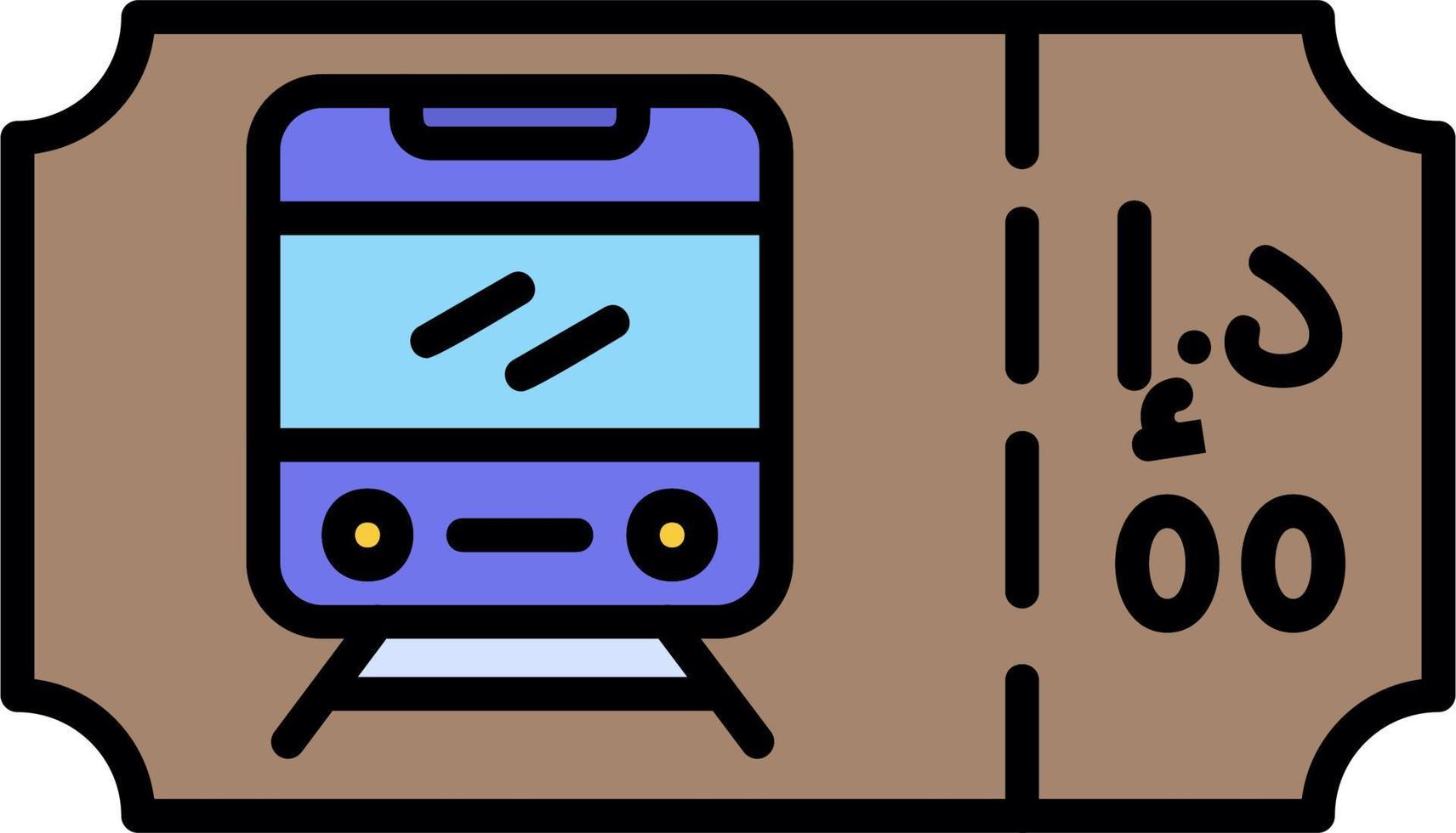 Metro Ticket Vector Icon