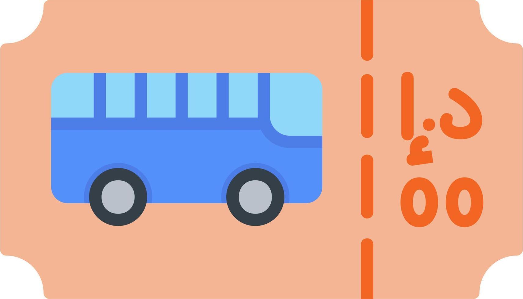 Bus Ticket Vector Icon