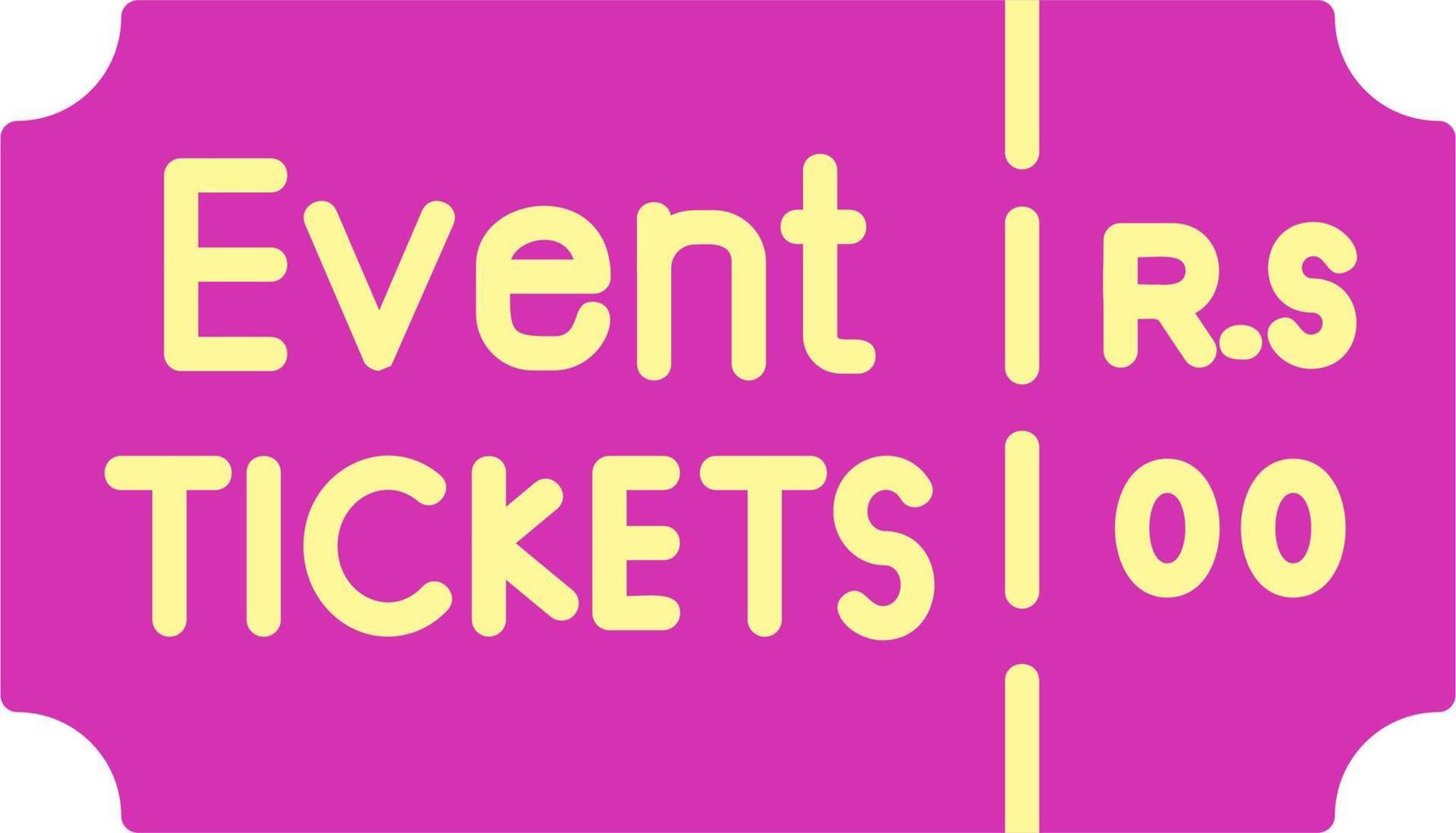 Event Ticket Vector Icon