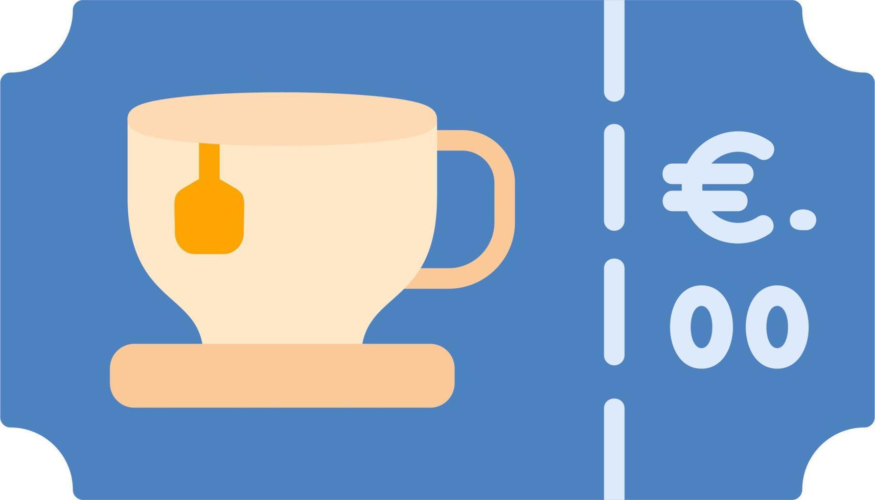 Tea Ticket Vector Icon
