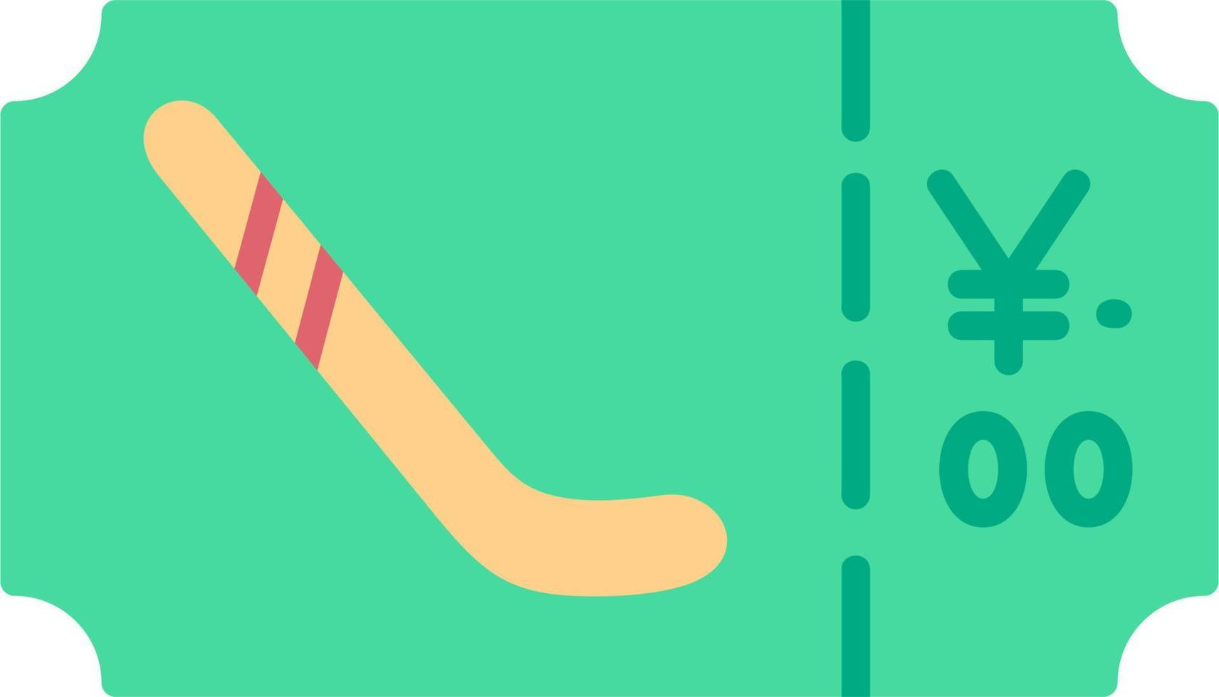Hockey Ticket Vector Icon