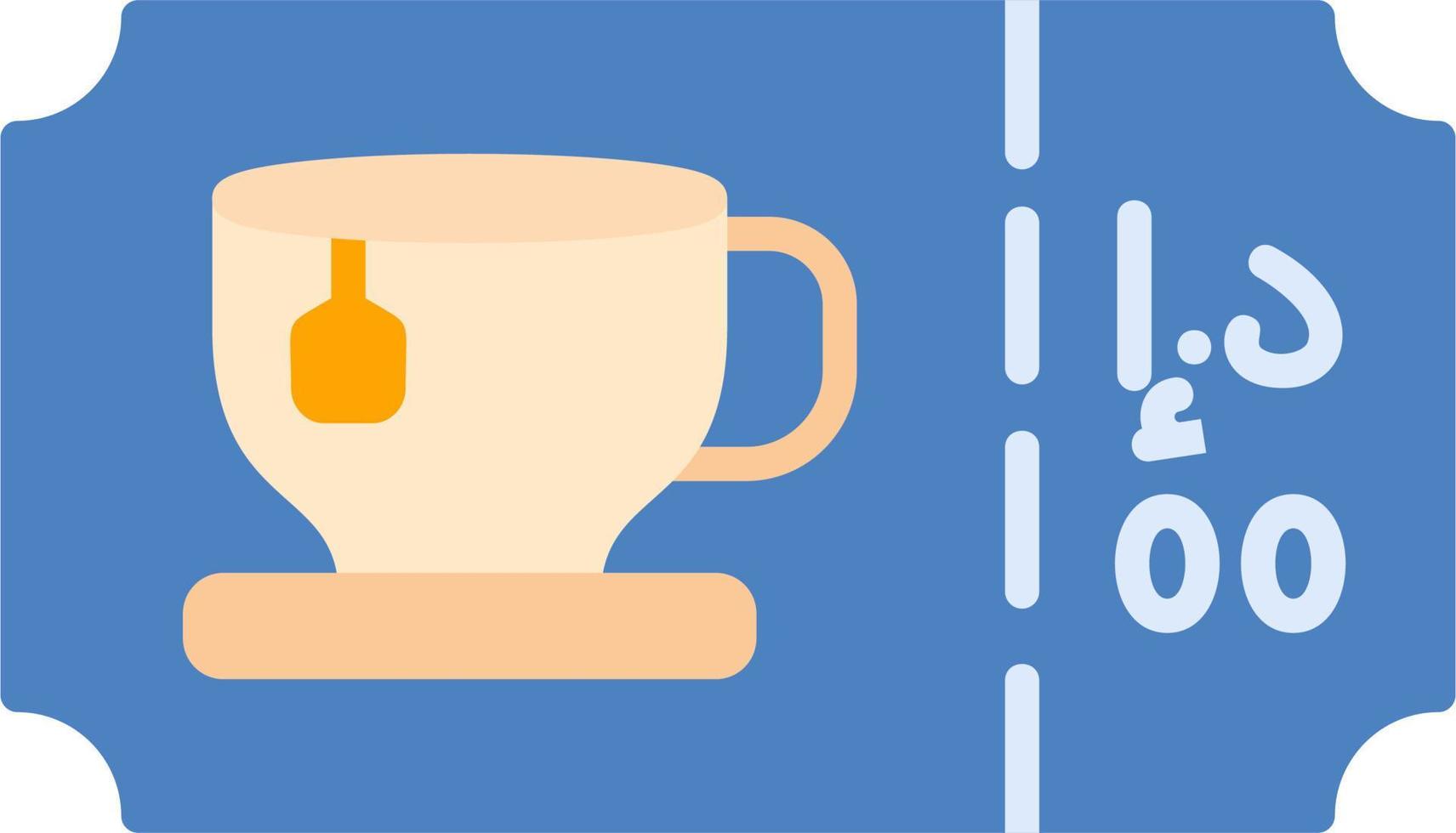 Tea Ticket Vector Icon