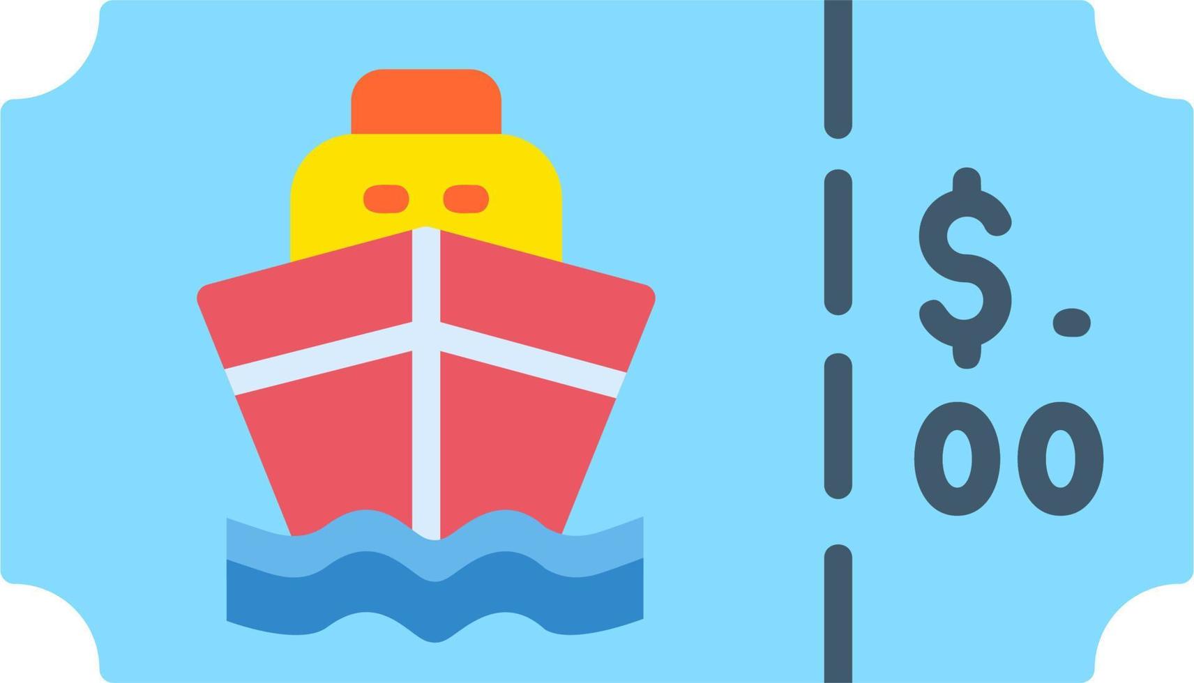 Boat Ticket Vector Icon