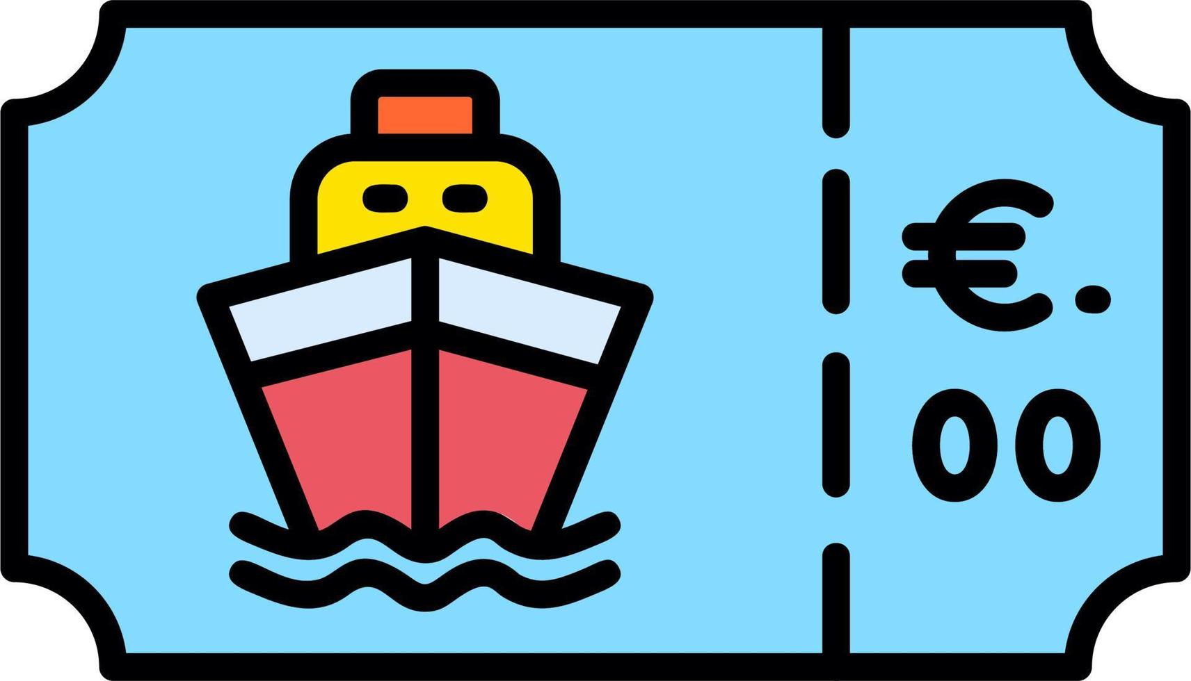 Boat Ticket Vector Icon