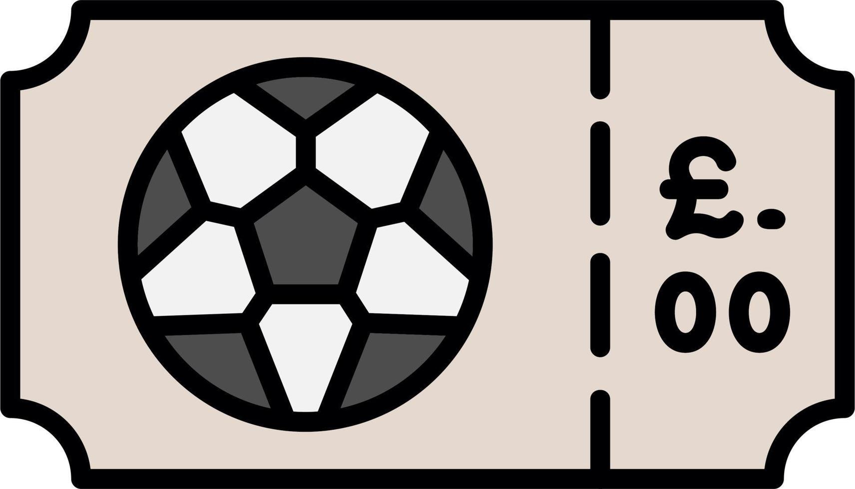 Football Ticket Vector Icon