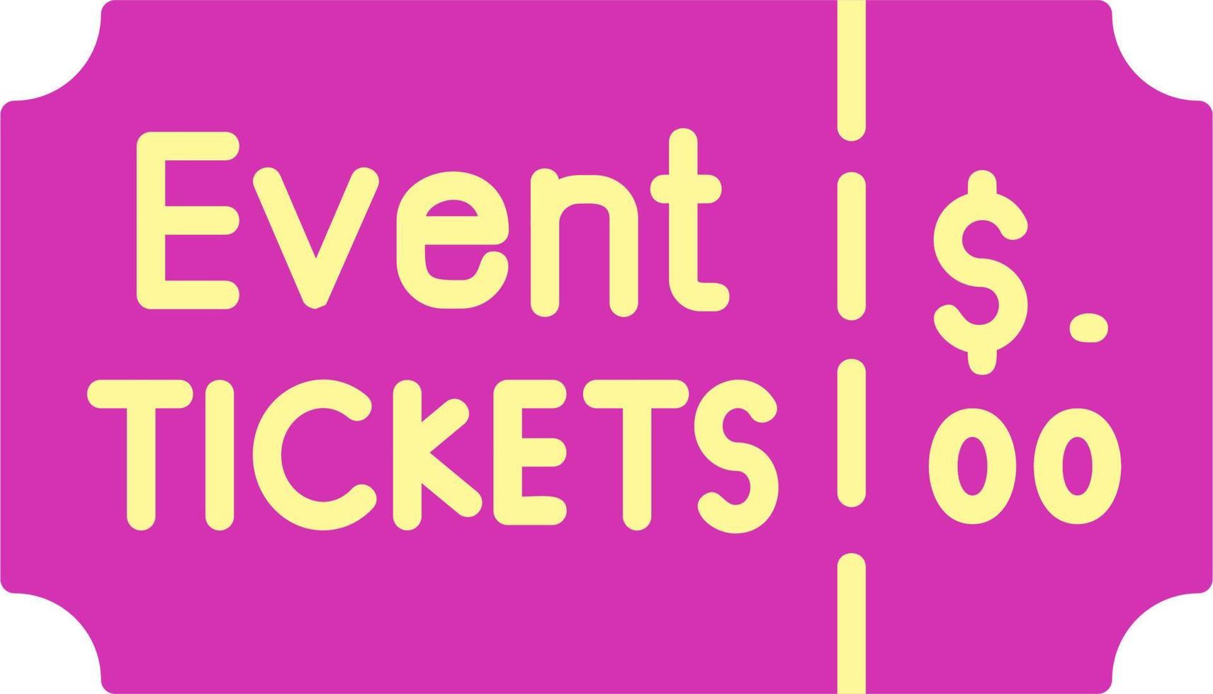 Event Ticket Vector Icon