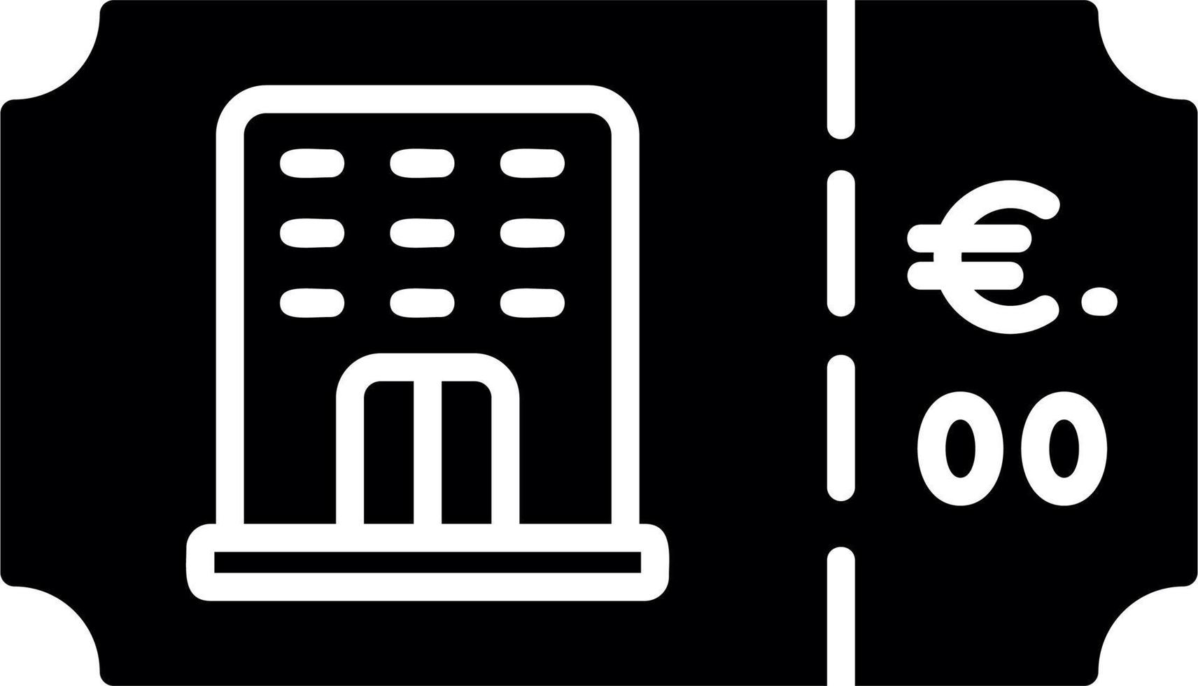Hotel Ticket Vector Icon
