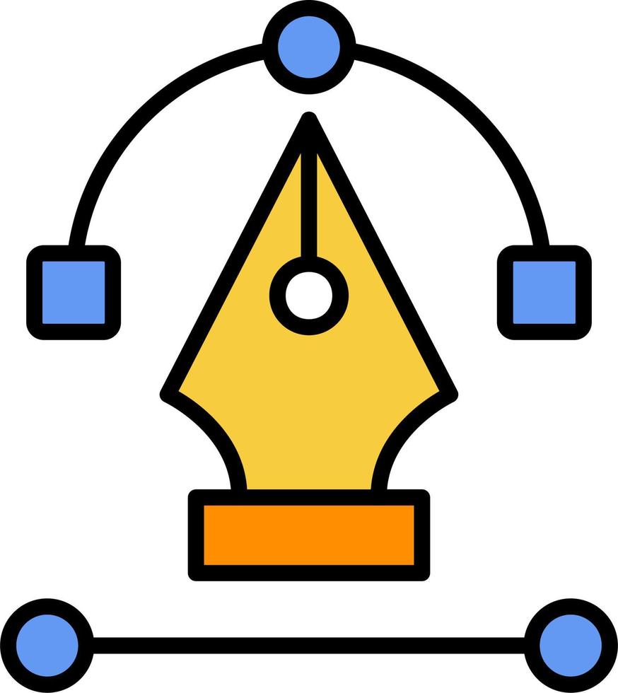 icono de vector de herramienta de pluma