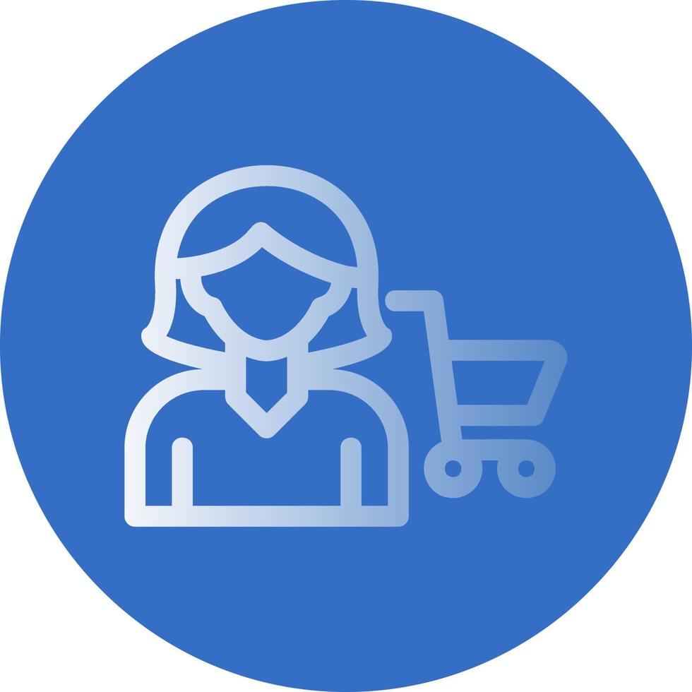 Woman Shopping Vector Icon Design