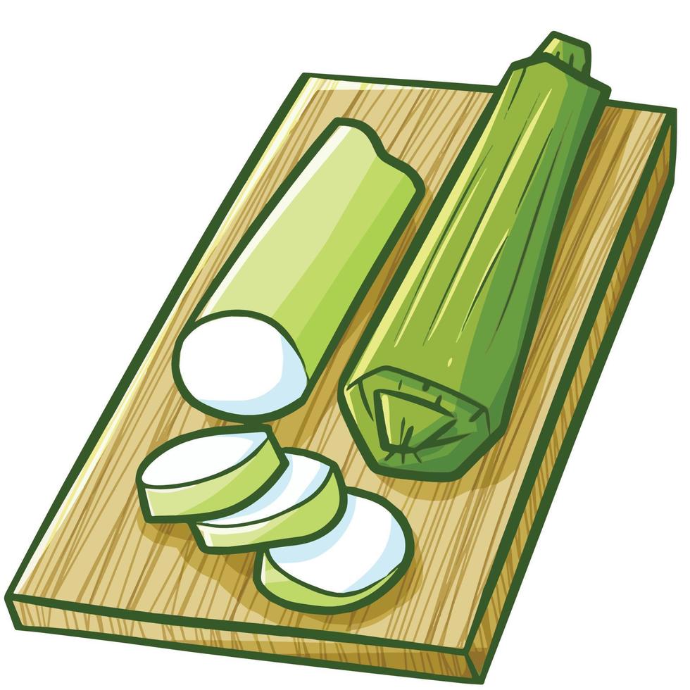 Funny and yummy Indonesian snack Lontong, a cooked rice wrapped with banana leaves. vector