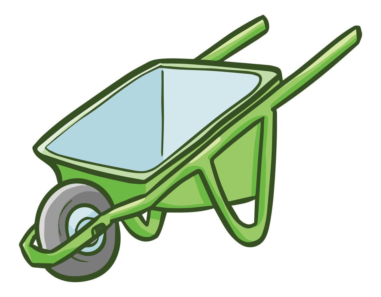 Funny and cute concrete trolley. vector
