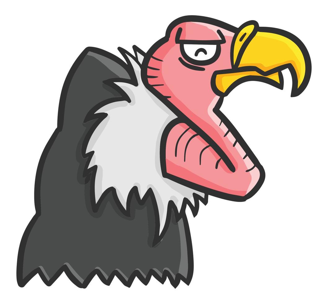 Funny and scary vultures. vector